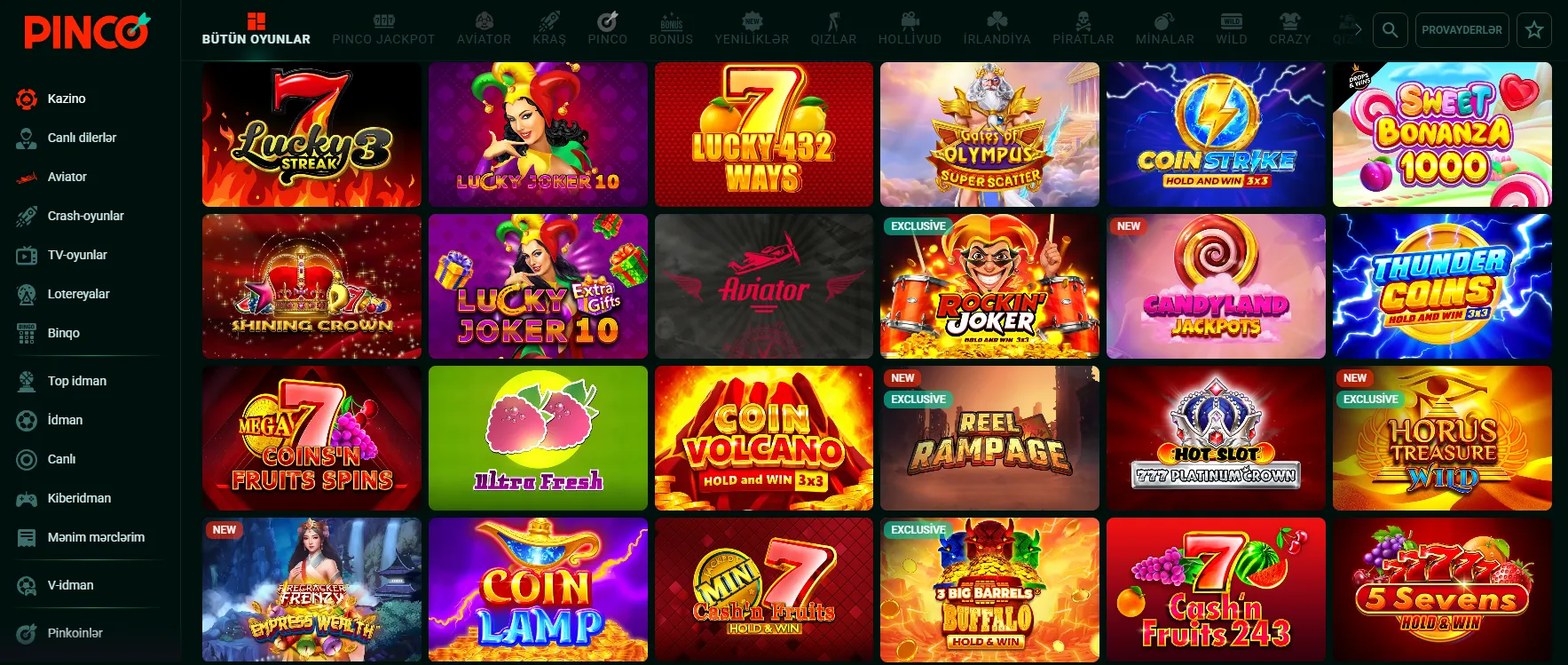 Pinco casino – Giriş nə imkanlar açır 