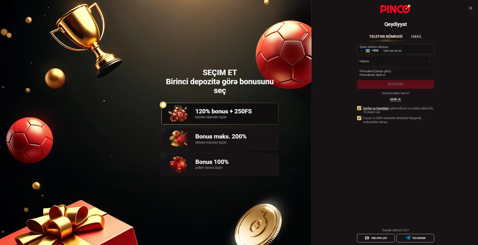 Auditorlar tərəfindən dürüstlüyü təsdiqlənmiş Pinco Azerbaycan oyun kataloqu