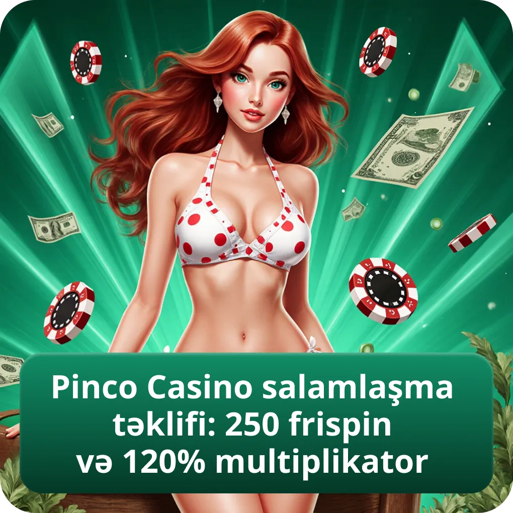 Pinco Casino salamlaşma təklifi: 250 frispin və 120% multiplikator